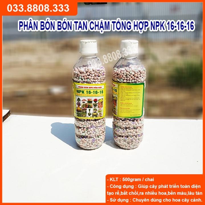 Phân bón chuyên hoa, cây cảnh NPK 16-16-16 chai 500gr