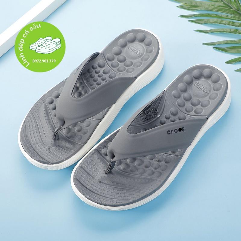 Dép xỏ ngón Cross riviva màu ghi xám dành cho nam