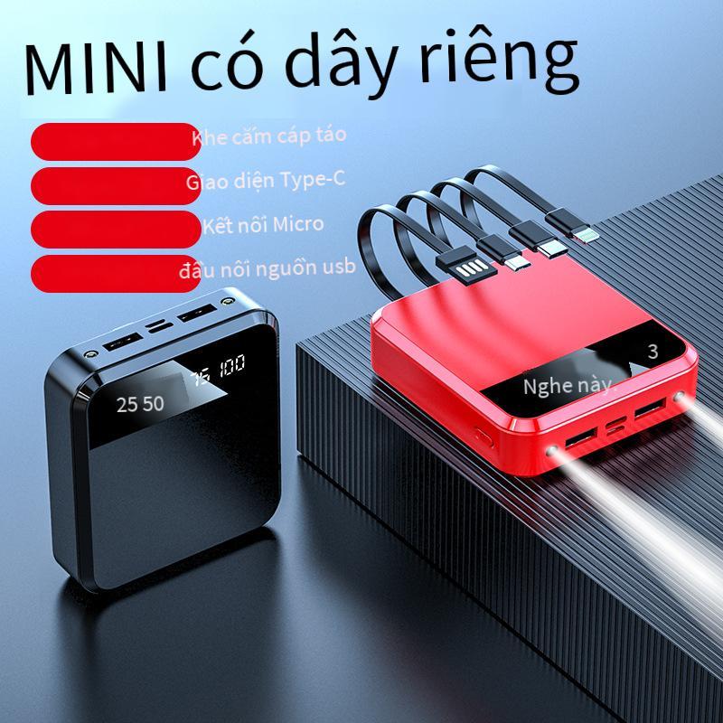 Đảm bảo chất lượng sạc kho báu màn hình kỹ thuật số mini dung lượng lớn 20000 mAh dòng khép kín cung cấp năng lượng di động quà tặng in logo sạc nhanh