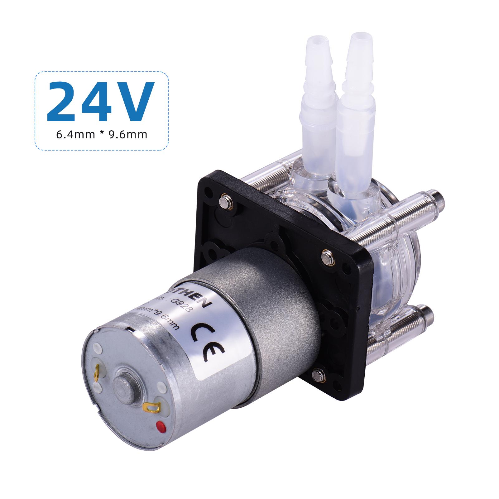 GROTHEN DC 24V Peristaltic Pump with Silicone Tubing High Flow Water Liquid Pump Dosing Vacuum Pump Self-Priming