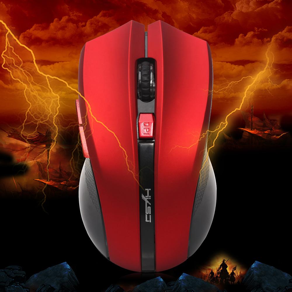 HXSJ Ergonomic Optical Office 2.4G Wireless Gaming Mouse Mice Adjustable 2400 DPI with 6 Buttons for Mac Laptop PC