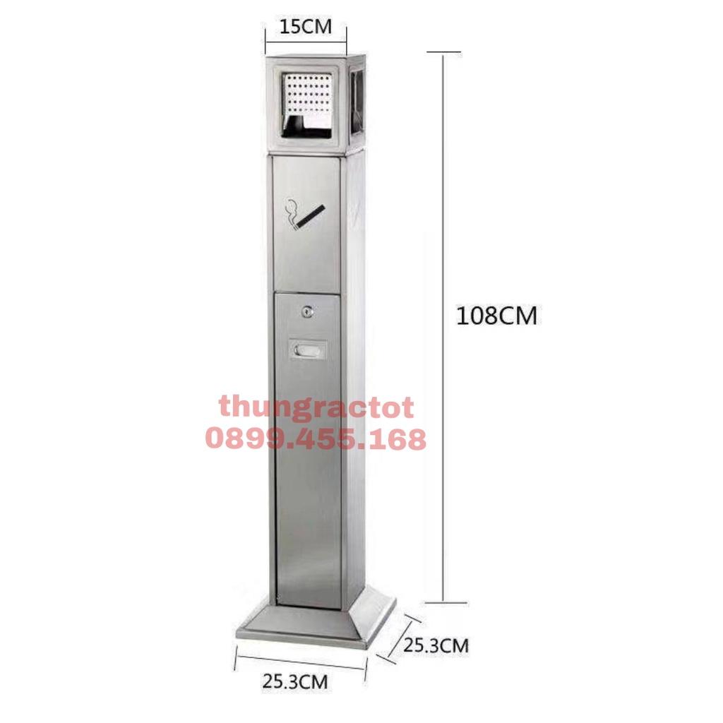 Trụ inox có gạt tàn