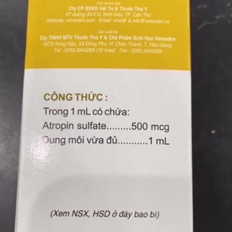 1 lọ ATROPIN 100ml chống co thắt giảm dau dùng cho trâu bò lợn chó mèo