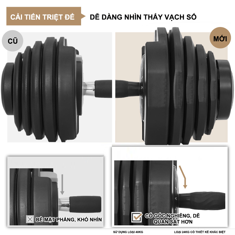 Tạ Điều Chỉnh Lysin 40kg – 17 Mức Trọng Lượng