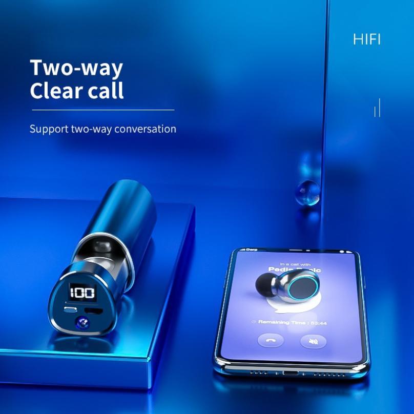 N21 Tai Nghe Nhét Tai Không Dây Tai Nghe Bluetooth Chống Nước Không Dây Tai Nghe Có Micro Màn Hình Hiển Thị LED Bán Thể Thao Tws Tai Nghe Nhét Tai