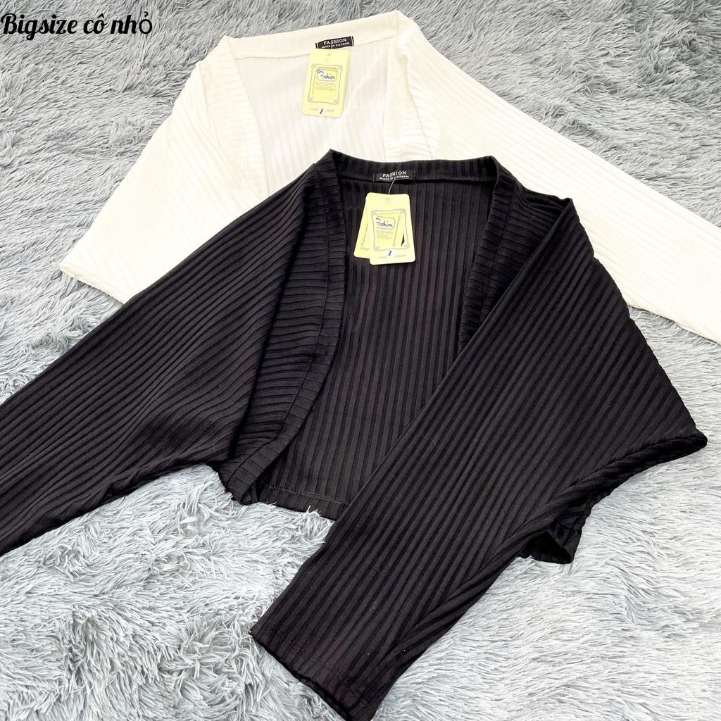 Áo khoác thun bigsize chống nắng gân đũa nữ form rộng croptop đẹp KG