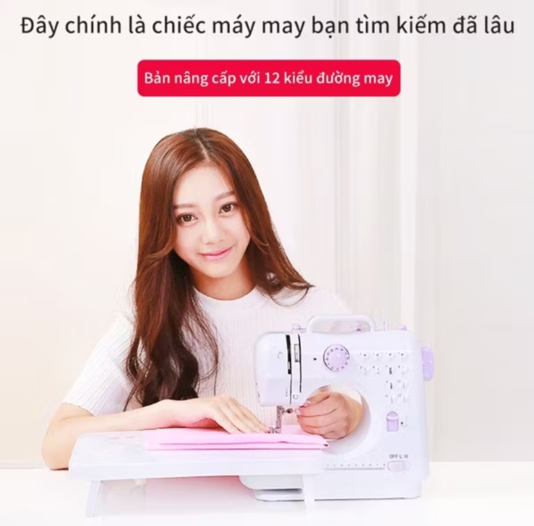 MÁY MAY MINI GIA ĐÌNH CÓ RẤT NHIỀU CHỨC NĂNG MAY THUẬN TIỆN CHO MỌI NHÀ