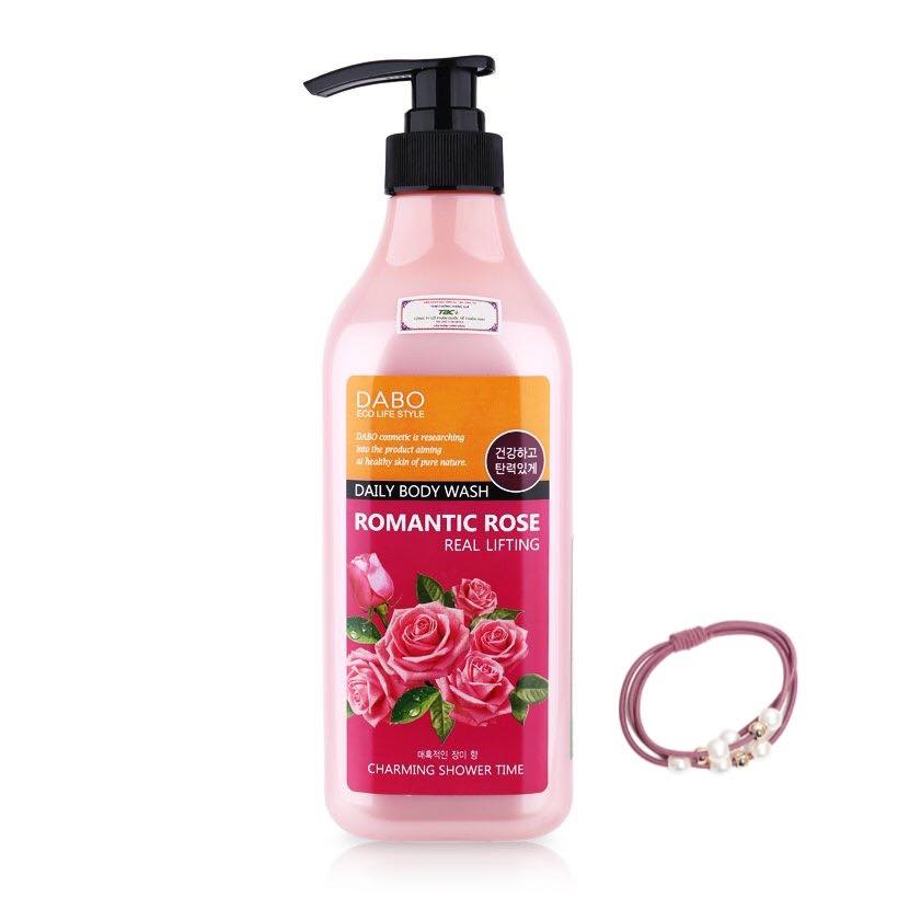 Sữa tắm trắng da Hàn Quốc tinh chất từ hoa Hồng Dabo Romantic Rose (750ml) – Hàng chính hãng [ tặng dây cột tóc ]