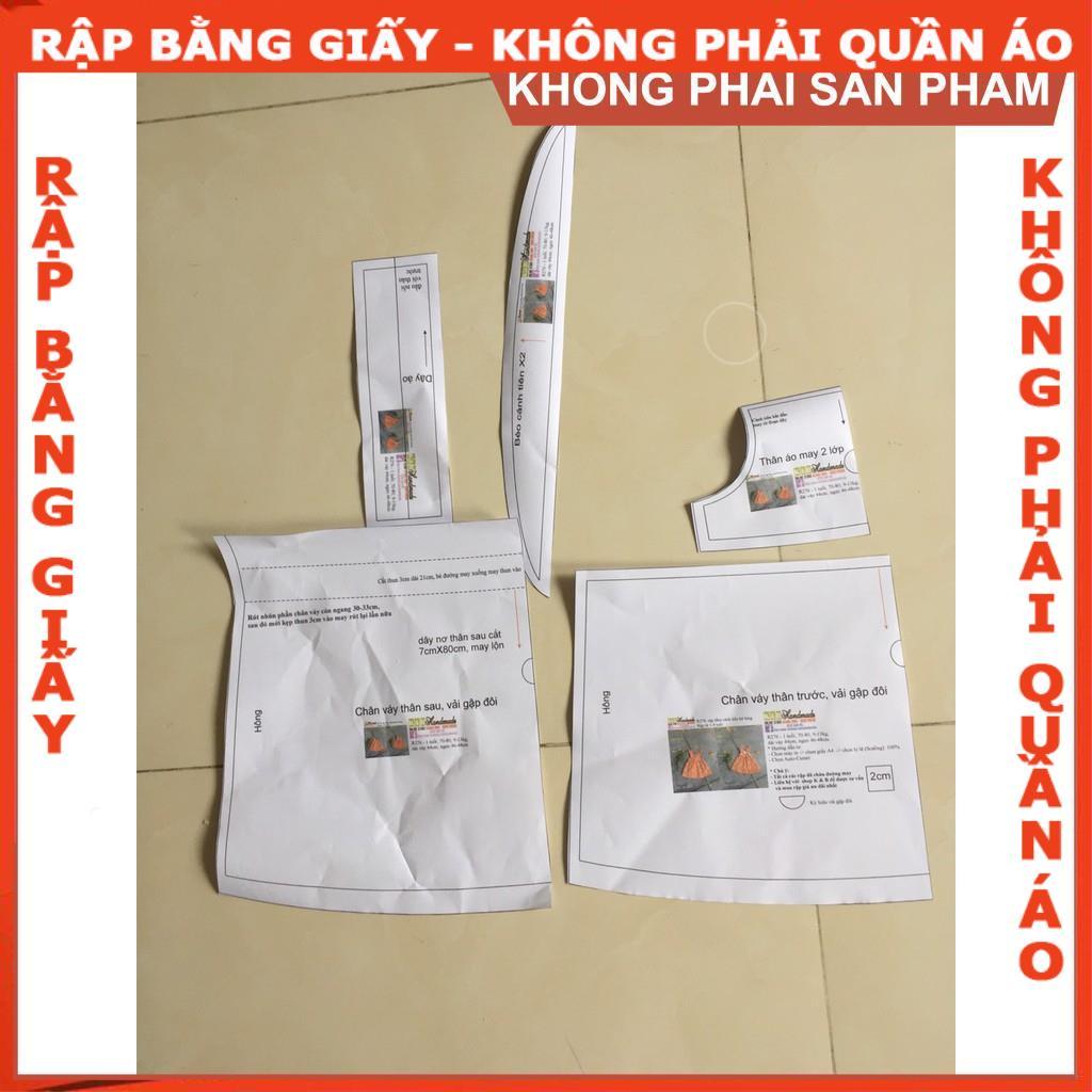 Rập đầm hở lưng cho bé - Rập giấy A0 mã R276 (BẢN VẼ)