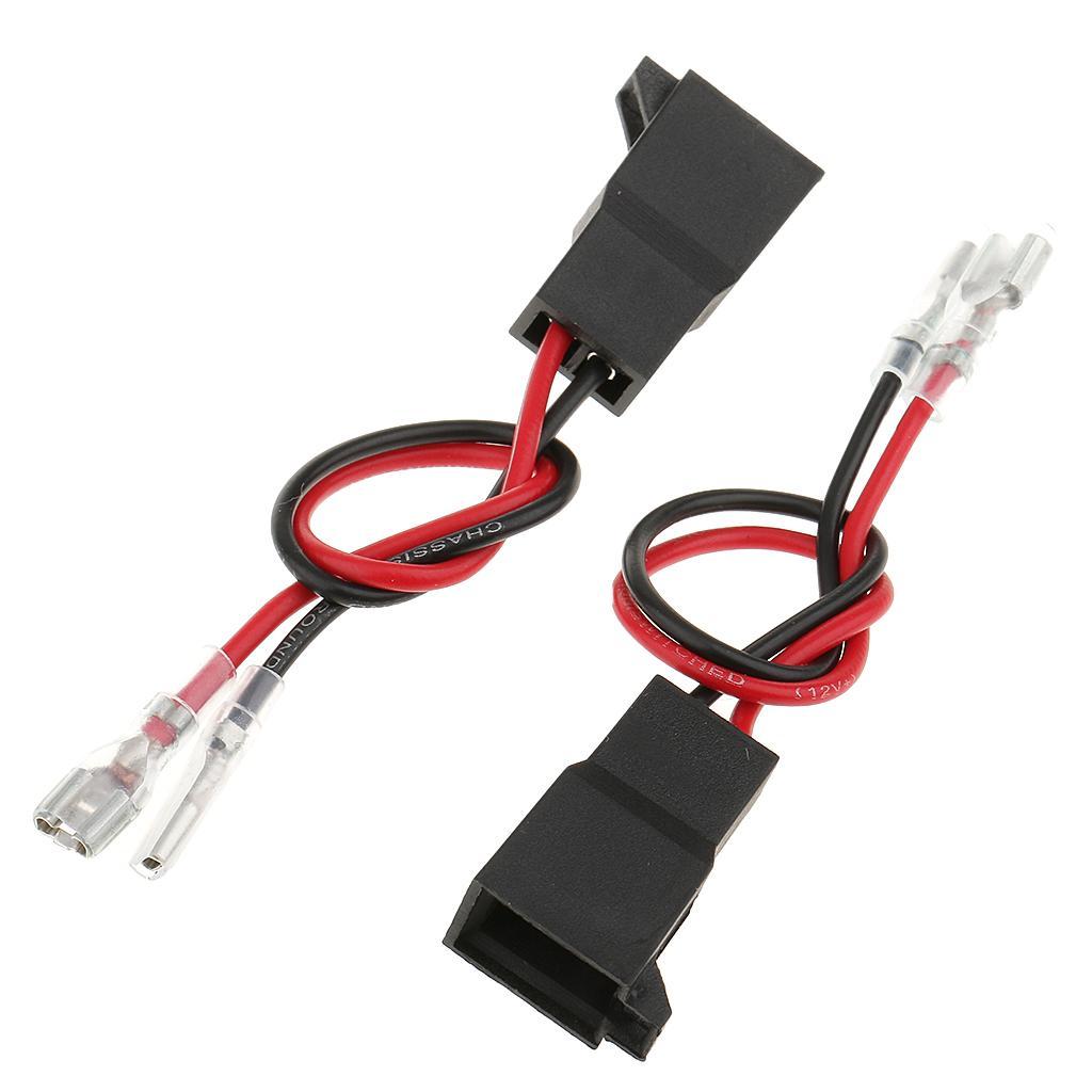 2x 2 Pieces Car Audio Speaker Wire Harness Connector for VW