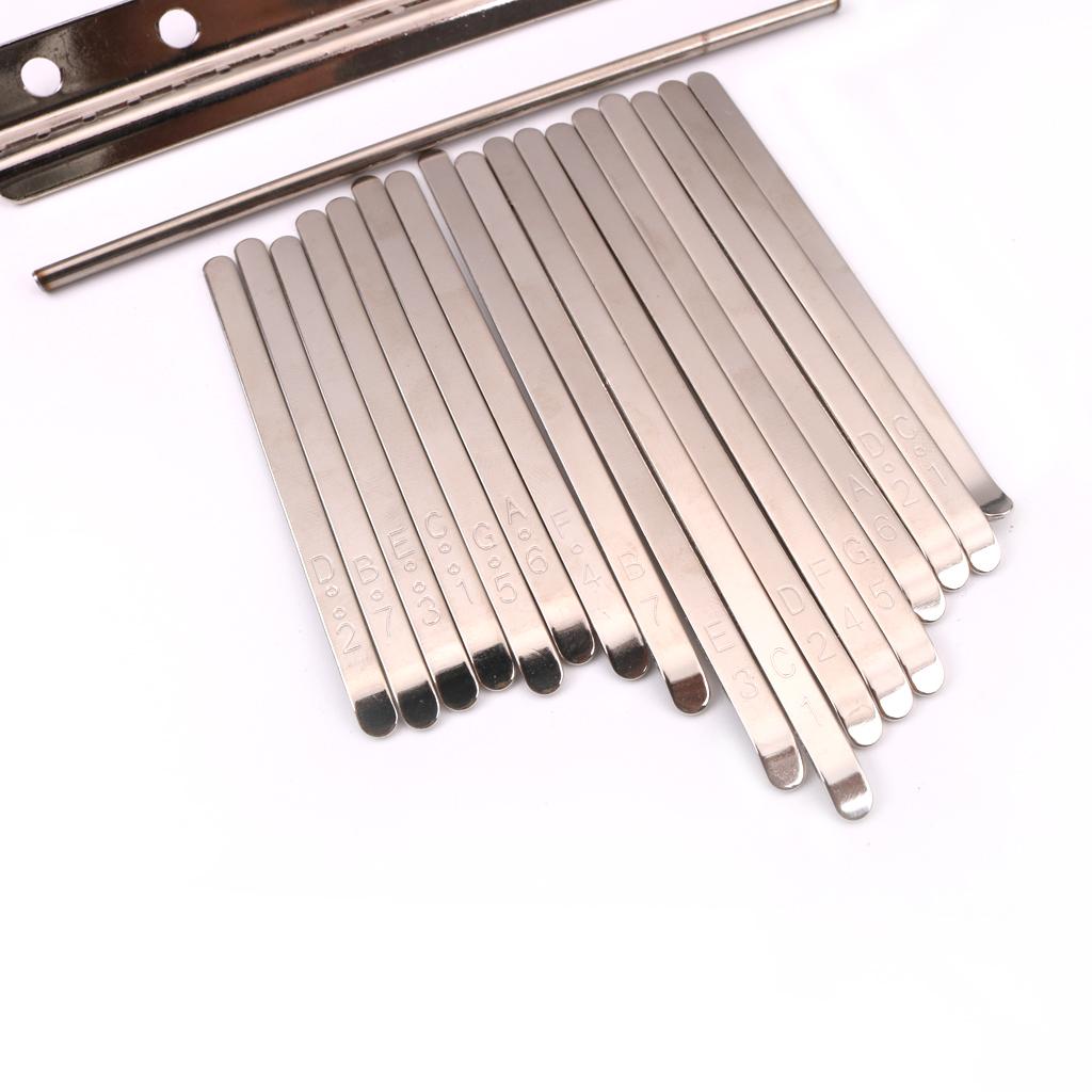 Steel Keys for 17 Note African Mbira Kalimba Thumb Piano Finger Percussion