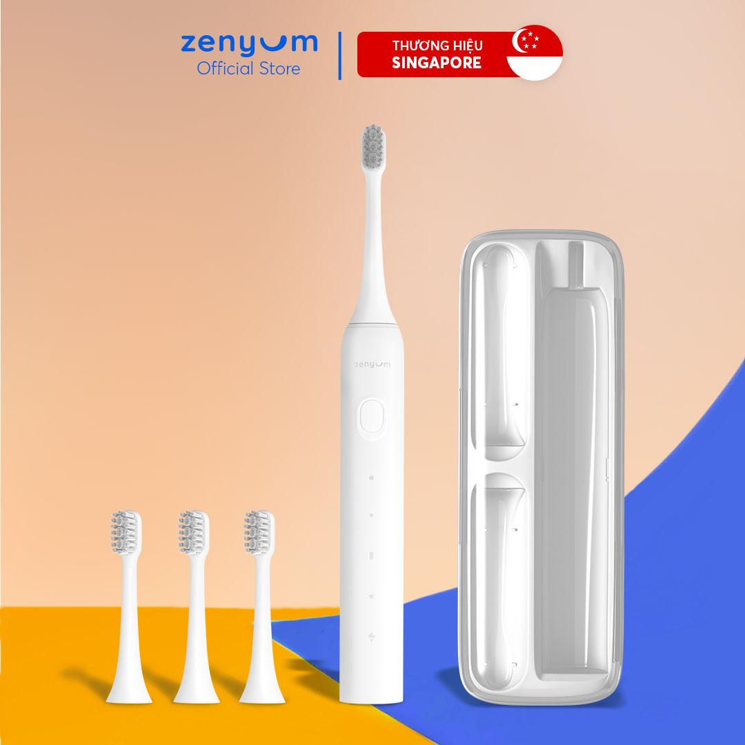 Bộ Bàn Chải Điện Zenyum Sonic GO phiên bản Du Lịch Tiêu Chuẩn - 1 Bàn Chải + 1 Hộp Đựng + 3 Đầu Thay Thế