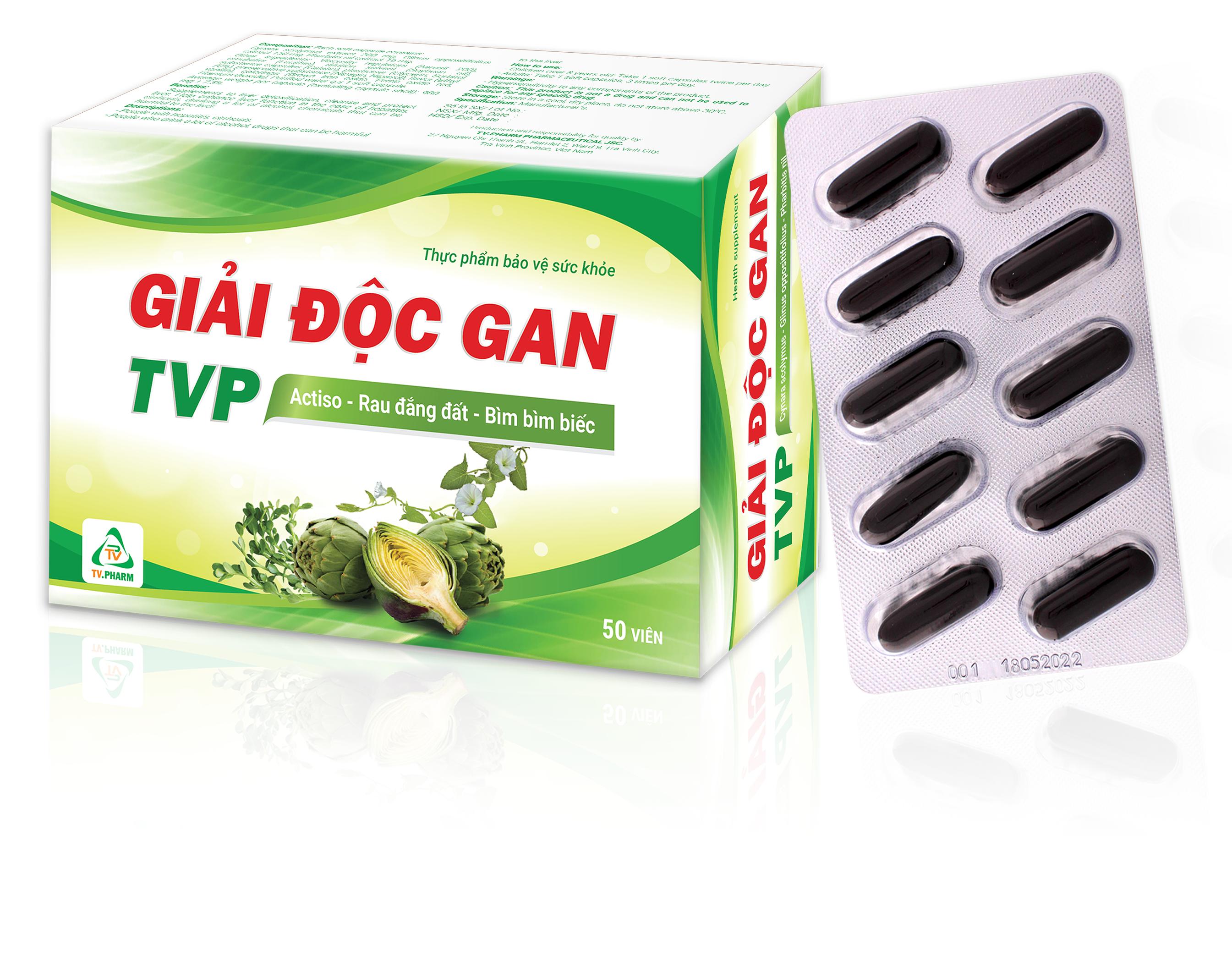 Thực phẩm bảo vệ sức khỏe GIẢI ĐỘC GAN TVP - Hỗ trợ giải độc gan, mát gan, bảo vệ gan
