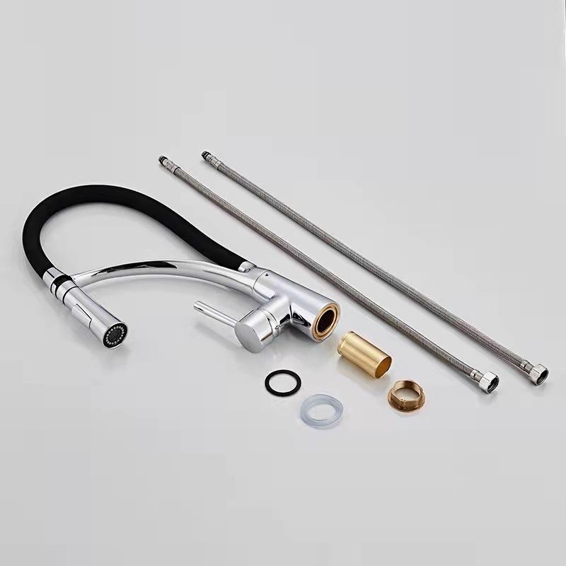 Vòi Rửa Chén Nóng Lạnh Đầu Vòi Dây Rút Tiện Lợi PAEUREU 909 ️