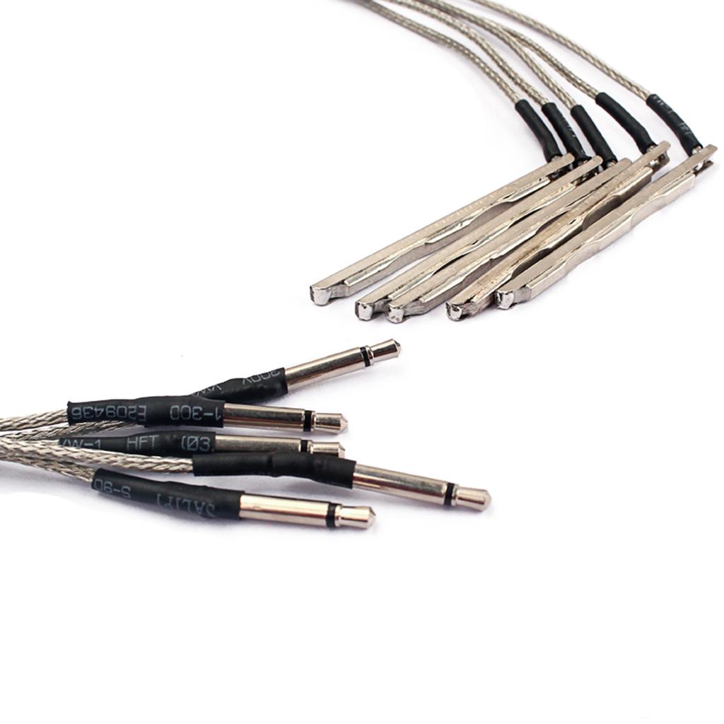 Set of 5 Piezo Cable Pickup for 3 String Cigar Box Acoustic Guitar Accessory