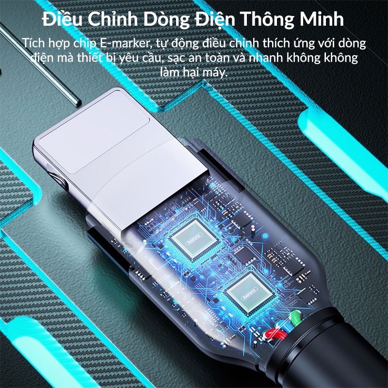 Dây sạc chính hãng Remax Type C to iphone Remax RC-171cl cáp sạc nhanh 20w cho 14 pro max trở xuống Remax - Hàng Chính Hãng