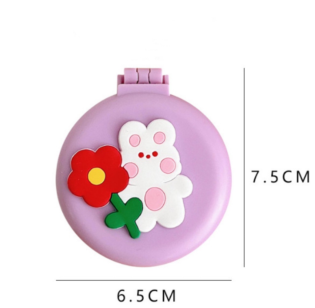 Gương mini kèm lược cầm tay cute trang điểm chải tóc 2 mặt tiện lợi nhiều màu quà tặng dễ thương học sinh nữ giá rẻ