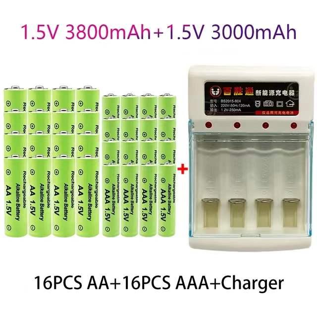 100% Nguyên Bản 1.5V AA3.8Ah + AAA3.0Ah Pin Sạc NI-MH 1.5 V cho Đồng Hồ chuột máy tính đồ chơi + miễn phí vận chuyển Màu sắc: Vàng