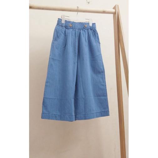 (Vừa về, M2K ) Quần jeans lửng ống rộng vải bò giấy size đại cho bé gái 24-50kg