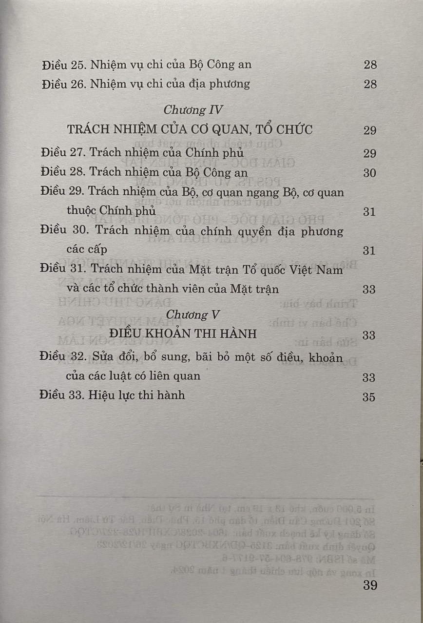 Luật Lực lượng tham gia bảo vệ an ninh, trật tự ở cơ sở