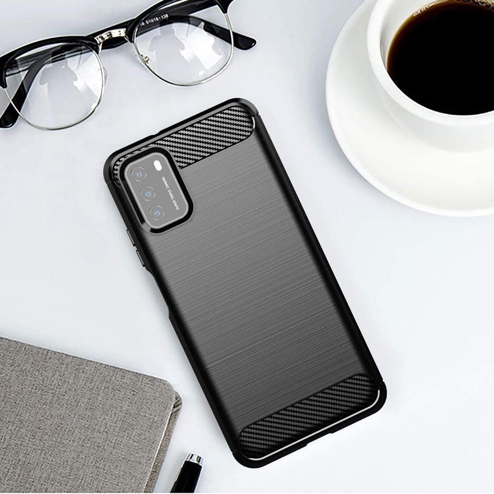 Ốp lưng cho Xiaomi Poco M3 dẻo Cacbon phay xước chống sốc chống vân tay