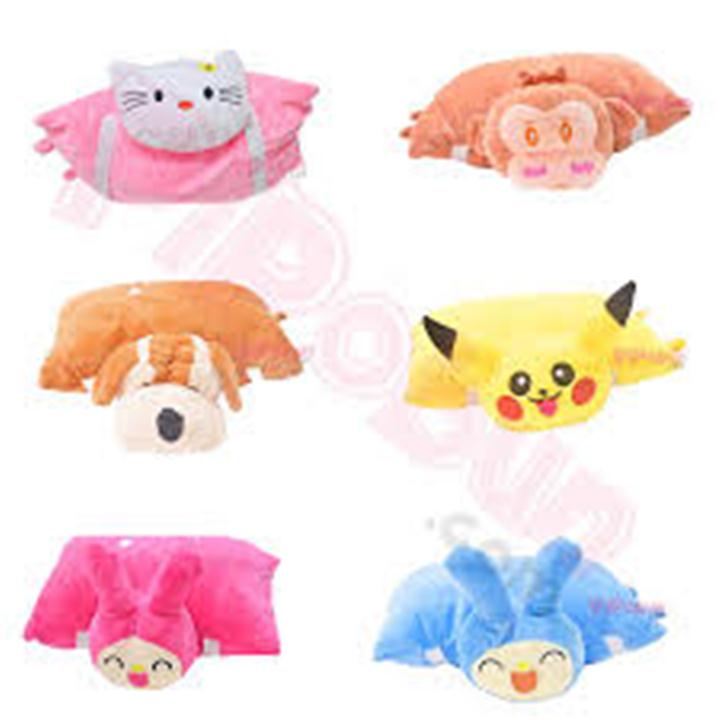 Gối Đi Xe Máy 1 & 2 Đầu Cho Bé Cỡ Lớn - Vải Nhung Cao Cấp : Nhiều Hình Thú Cho Bé Trai & Gái - Họa Tiết Ngẫu Nhiên