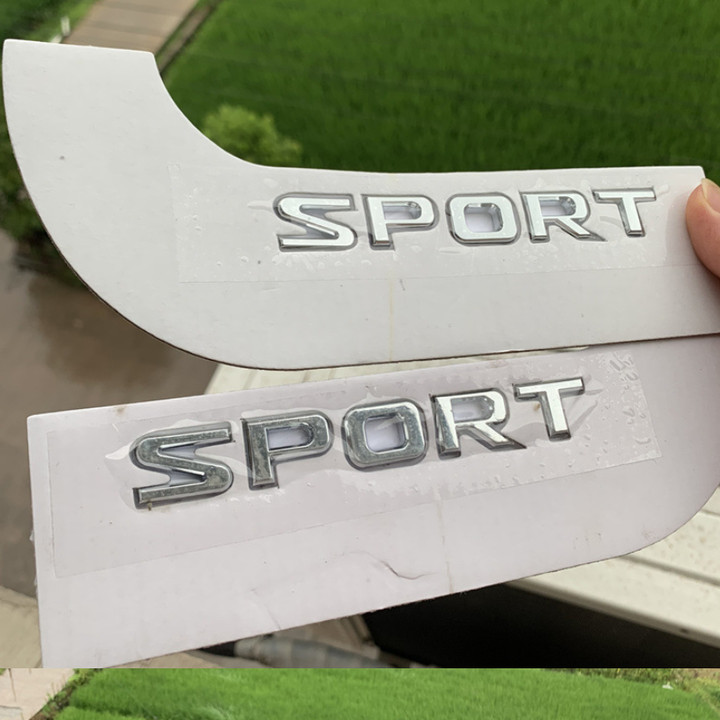 Bộ 3 decal tem chữ Super Sport dán đuôi xe và hông xe hơi, ô tô