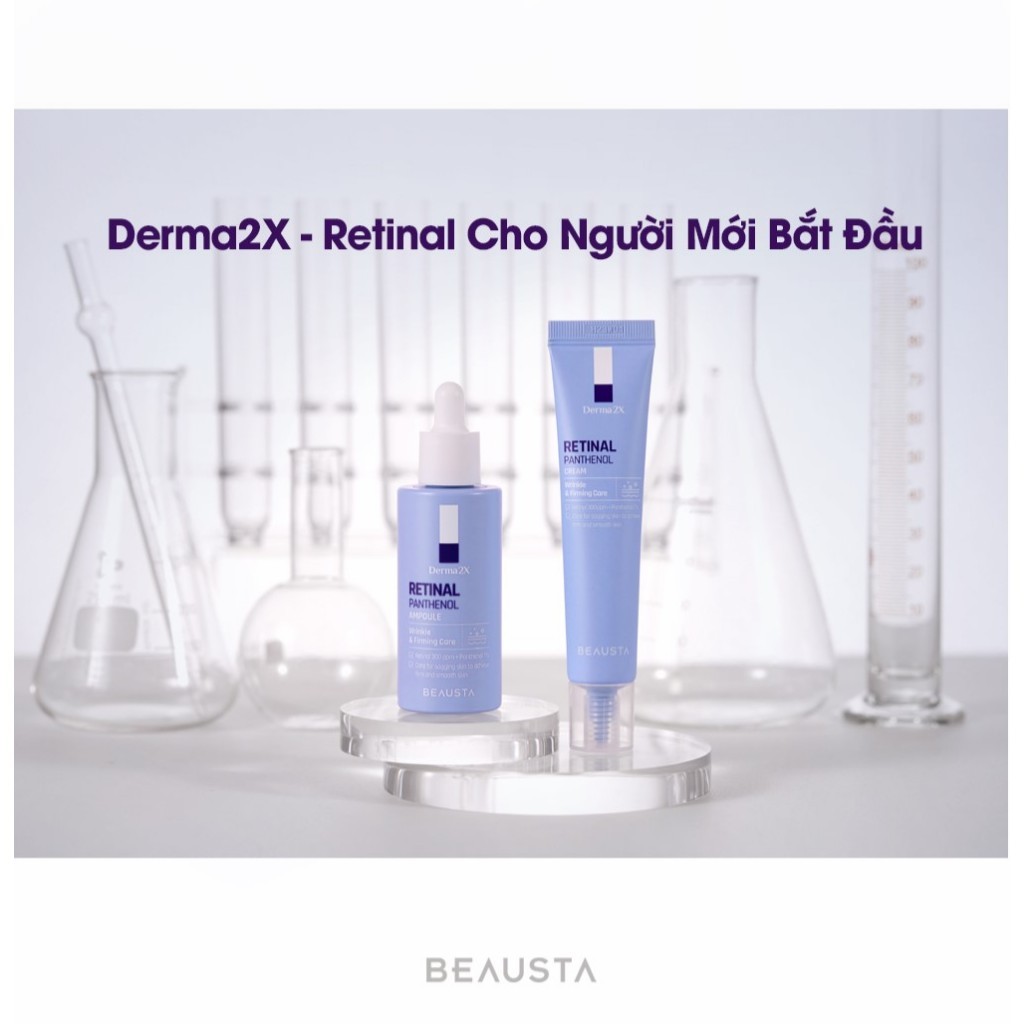 Kem Dưỡng Beausta Derma2X Retinal Panthenol Cream 40ml - Hỗ trợ chăm sóc da lão hóa