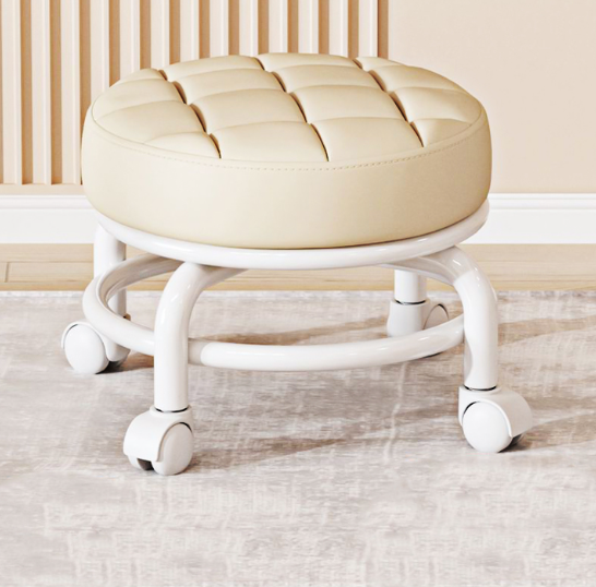 Ghế đẩu có bánh xe trược đa năng không ồn xoay 360độ tiện lợi di chuyển