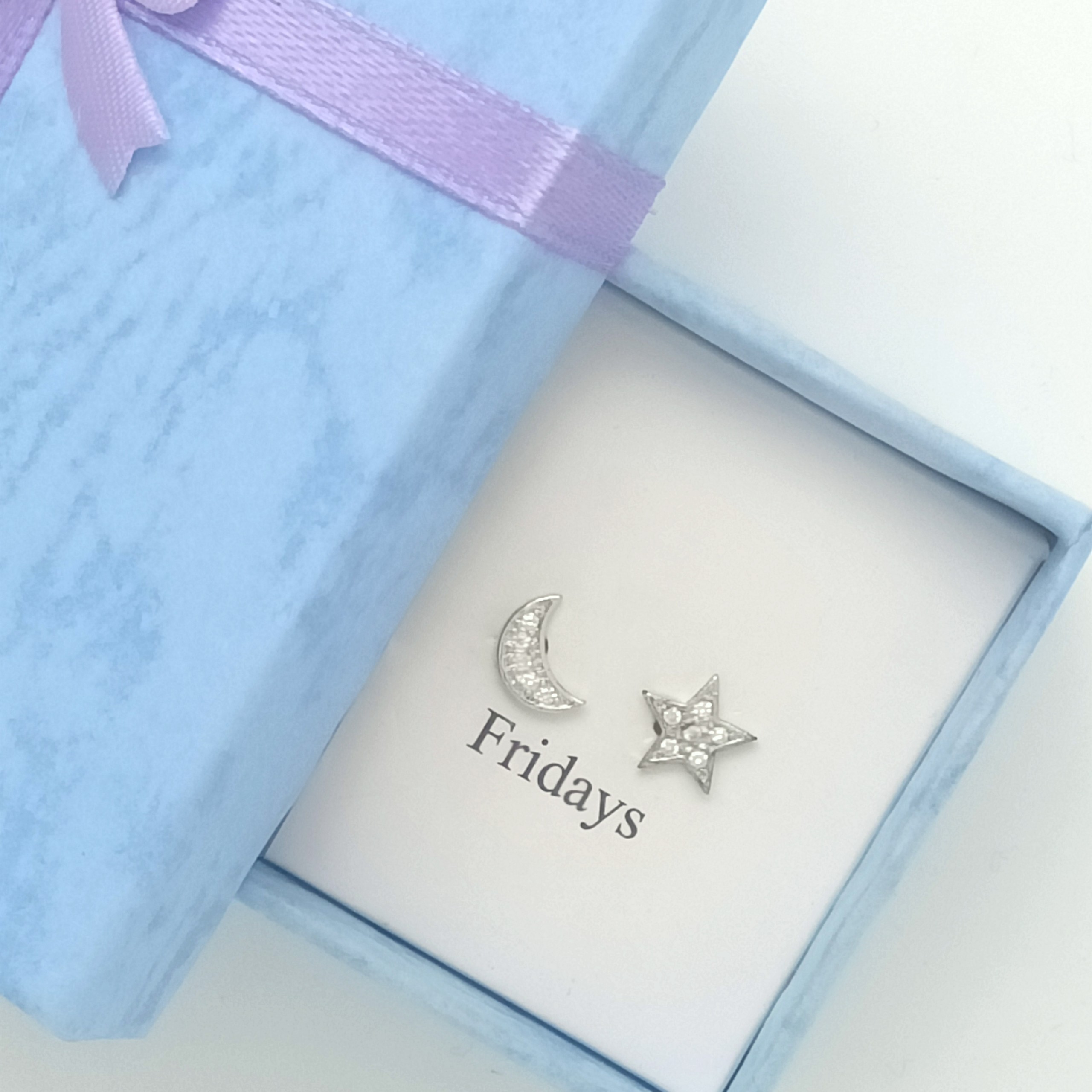 Phụ Kiện Bông Tai thời trang dễ thương sang trọng chất lượng từ kiểu dáng hình trăng sao phối đá mã s13.1