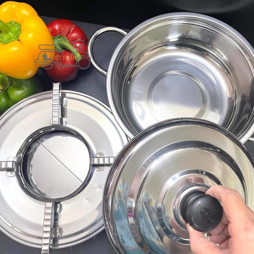 Bộ Bếp Cồn INOX / Nồi Lẩu Chất liệu INOX dày. Combo bộ bếp cồn nồi lẩu chuyên cho quán ăn nhà hàng và gia đình