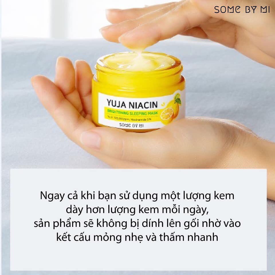 Mặt Nạ Ngủ Dưỡng Trắng Some By Mi Yuja Niacin 30 Days Miracle Brightening Sleeping 15g [Size mini]