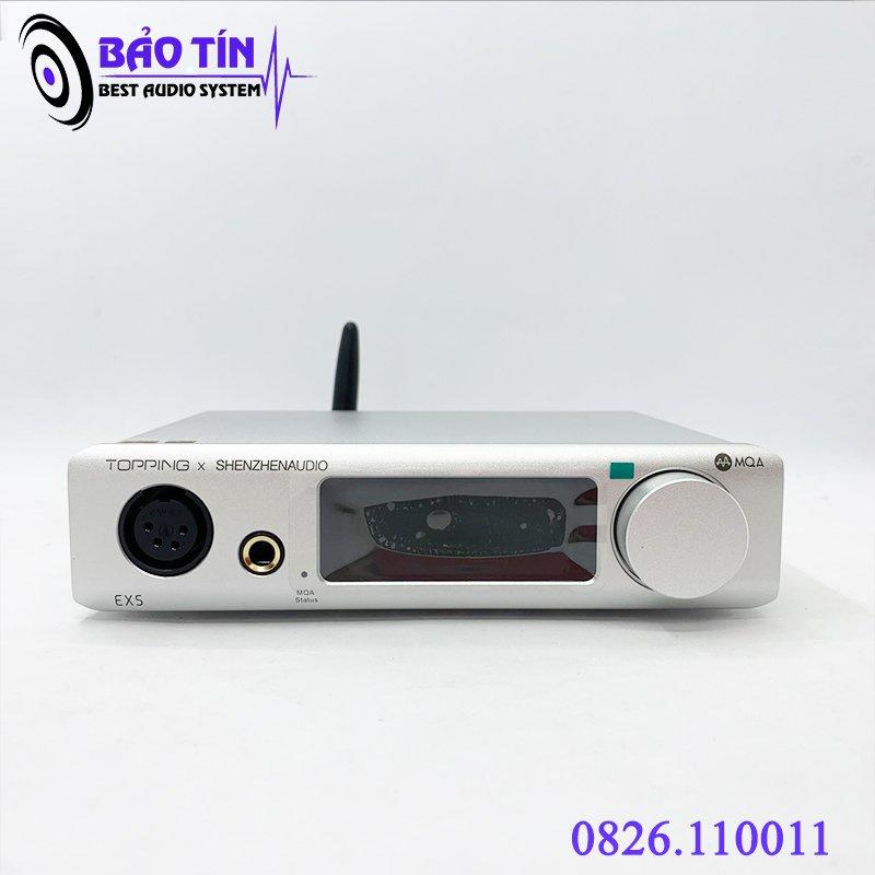 Bộ giải mã DAC Topping EX5 2 CHIP ES9038Q2M ,Bluetooth 5.0 LDAC 32bit 768kHz DSD512 tặng dây quang Liton Mỹ