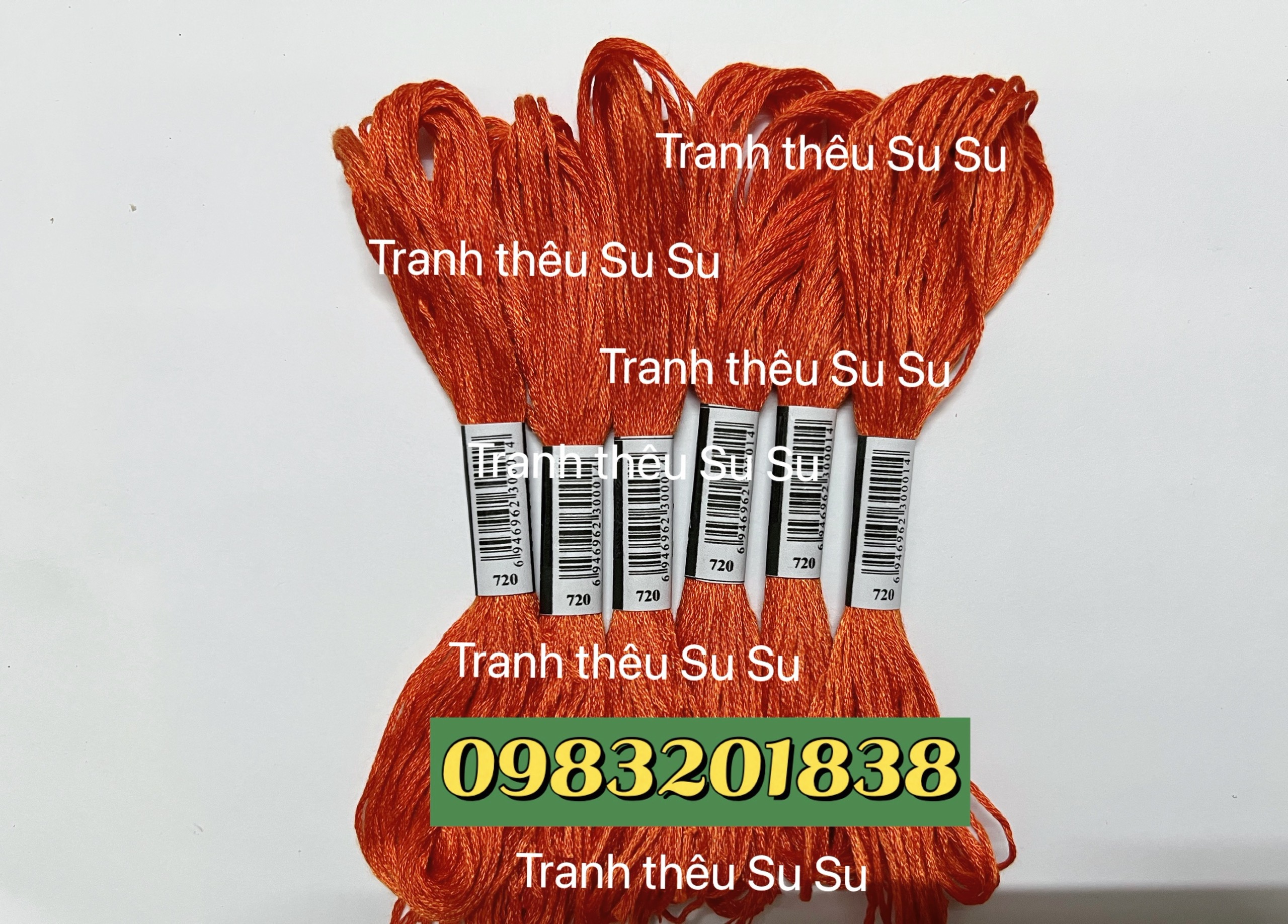 Chỉ cotton thêu tranh chữ thập mã DMC, các mã chỉ thêu từ 700 đến 799