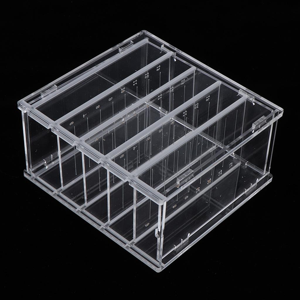 Dustproof Transparent Acrylic 5 Layers False Eyelash Extensions Display Stand Lashes Storage Glue Pallet Holder