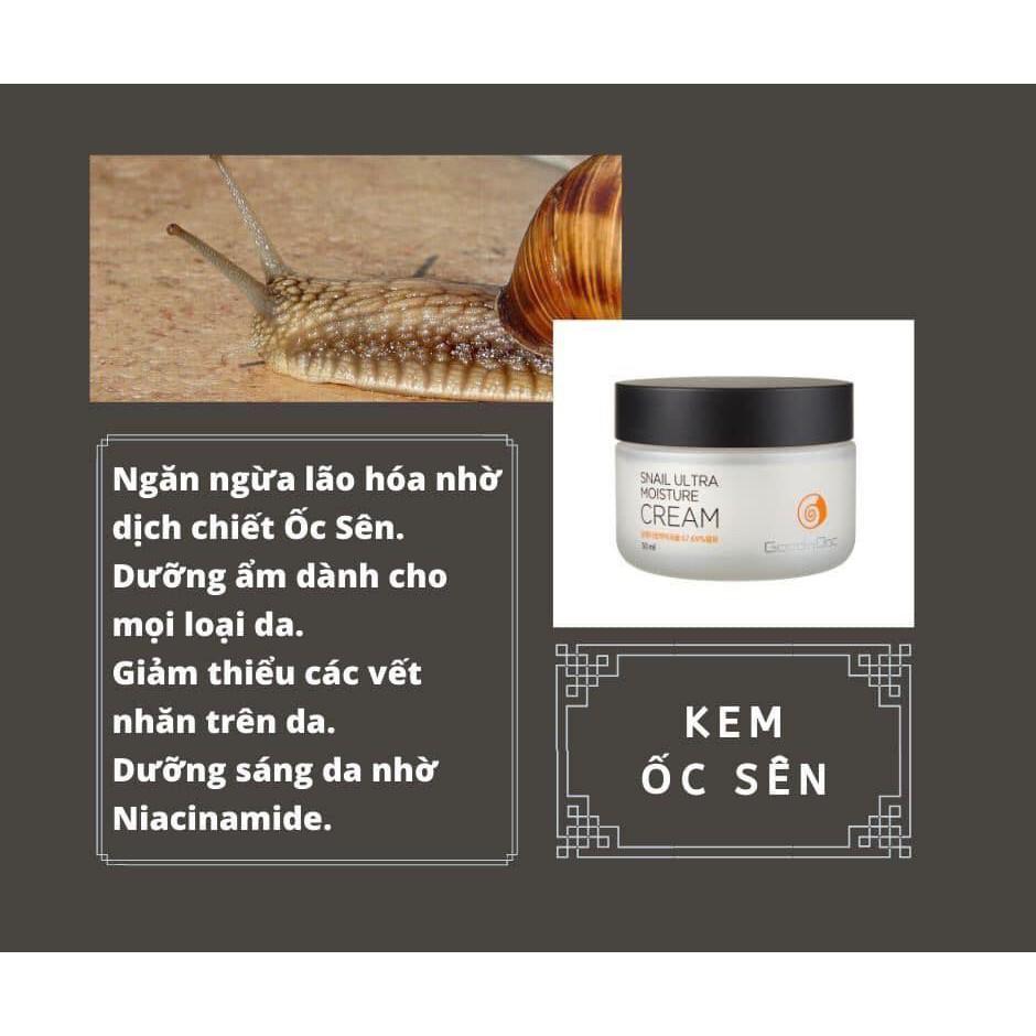 Kem Ốc Sên GoodnDoc Snail Ultra Moisture Cream Dưỡng Da Chống Lão Hóa Cấp Ẩm Chống Nhăn Trẻ Hóa Da
