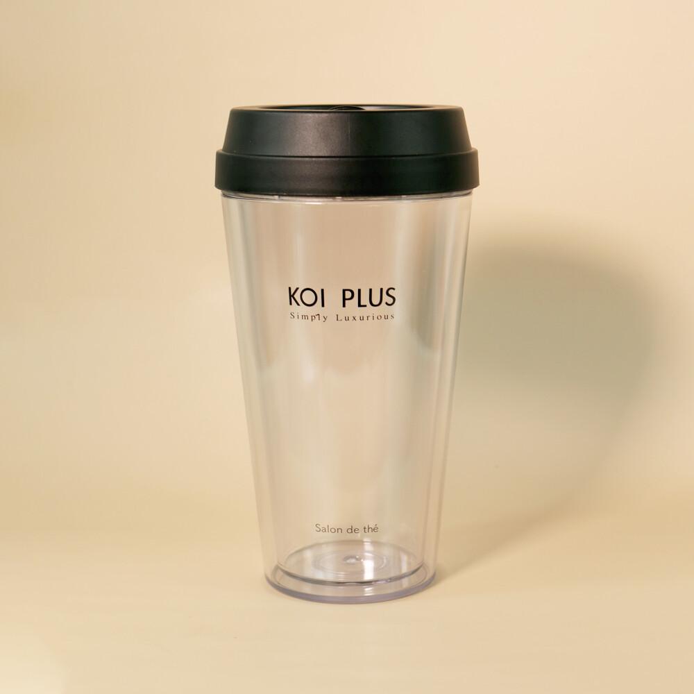 Ly Nhựa KOI Thé Trong Suốt 2 Lớp 420ml / KOI Thé Double Wall Eco Cup 420ml