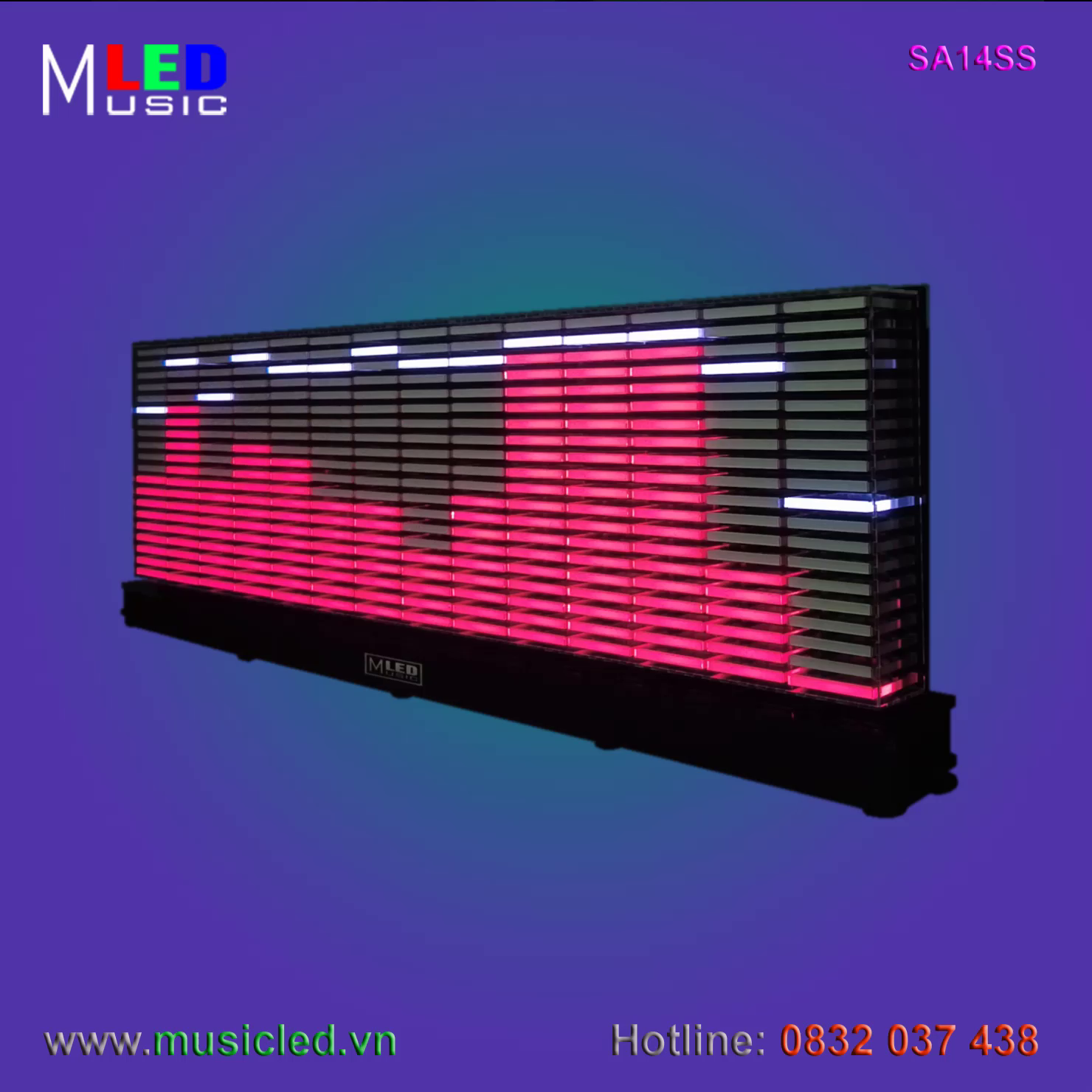 Dàn đèn Music LED nháy theo tần số nhạc 14 cột để bàn
