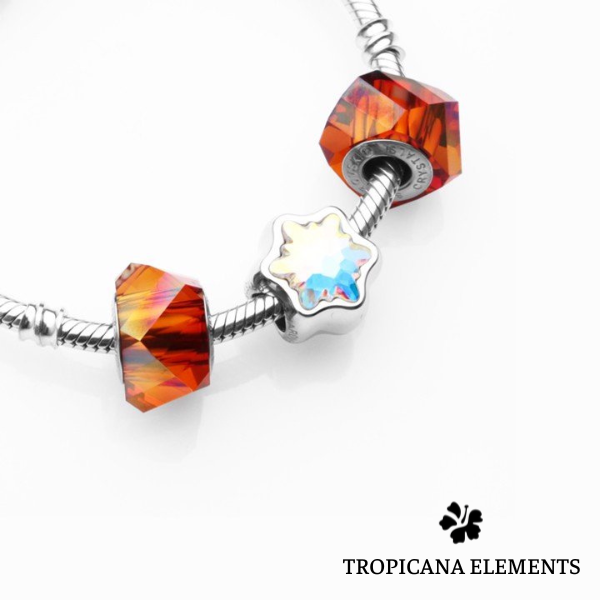 Vòng Tay Tropicana Phối Charm Swarovski Ngôi Sao May Mắn