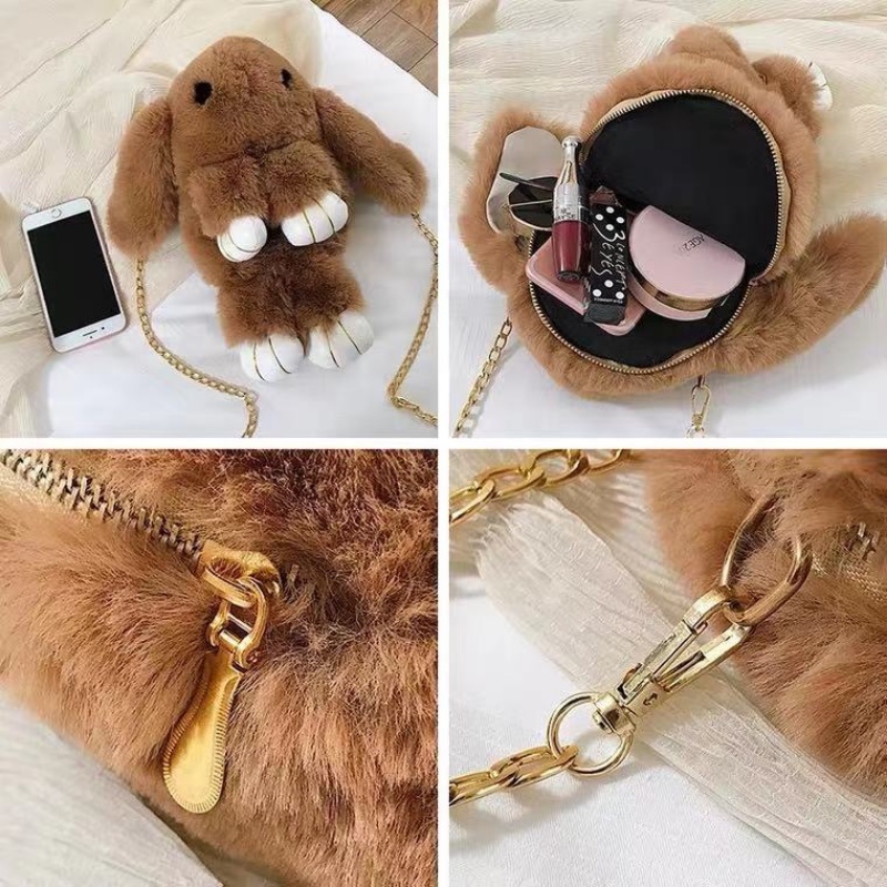 Túi đeo vai thỏ bông mini, Túi đeo chéo tote cực đáng yêu cute dễ thương dành cho nữ cho bé Bagtee_a106