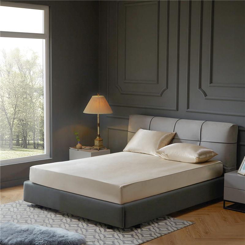 Lụa Satin Trang Bị Tấm Cao Cấp Bền Màu Bọc Nệm Thun Đôi Giường Giường Bao Nữ Hoàng Vương Kích Thước Teal