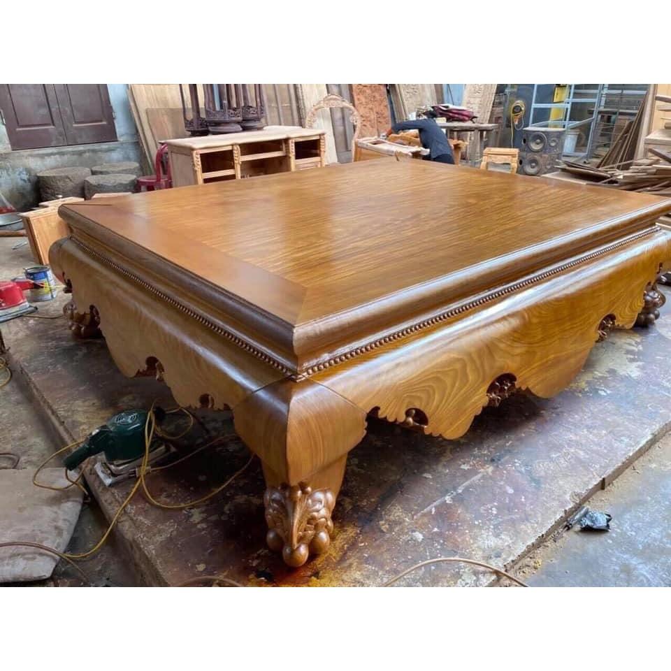 Sập Chân Quỳ gỗ Cẩm Vàng 180cm x 220cm
