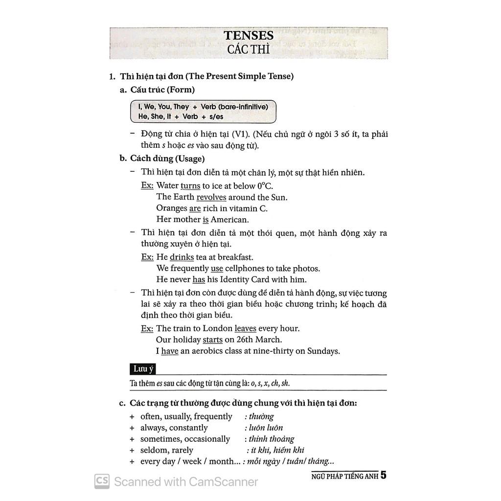 Ngữ Pháp Tiếng Anh Dành Cho Học Sinh Vở Bài Tập & Đáp Án - Bản Quyền