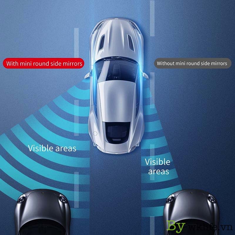 Gương cầu lồi Baseus dán trên gương chiếu hậu ô tô tăng góc nhìn chống nước - gương mini chống điểm mù oto xe hơi - hàng chính hãng