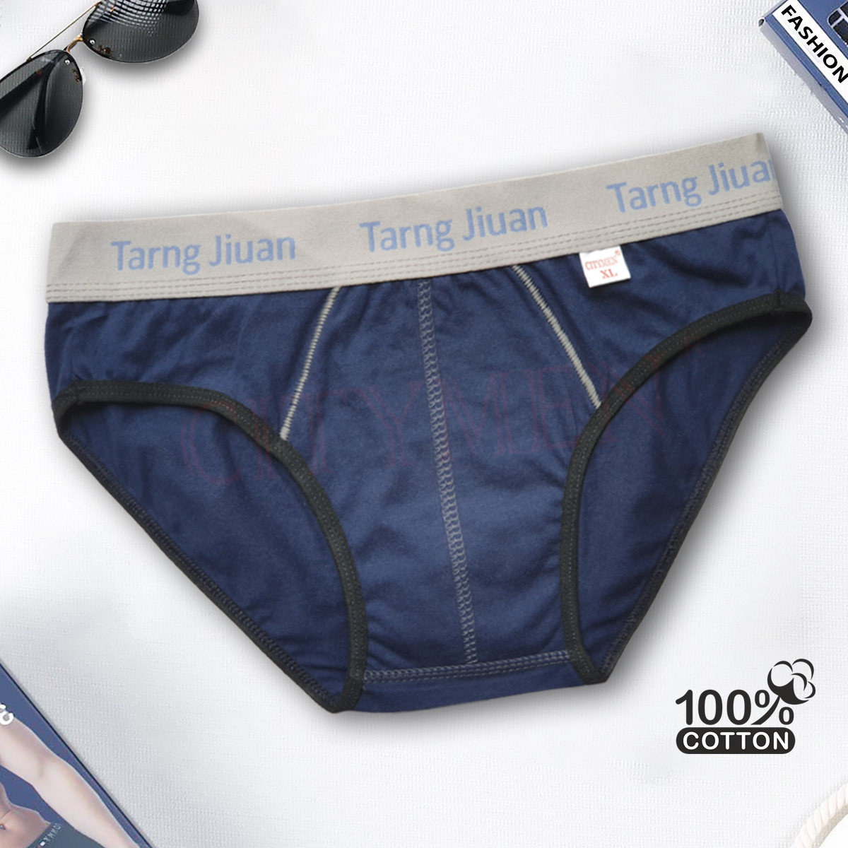 Combo 5 Quần Lót Nam cao cấp, quần xịp sịp nam, quần xì nam, bigsize, nhiều lưng, vải cotton 2 chiều lưng lớn cạp to kiểu brief  tam giác truyền thống đồ lót nam - Giao màu ngẫu nhiên