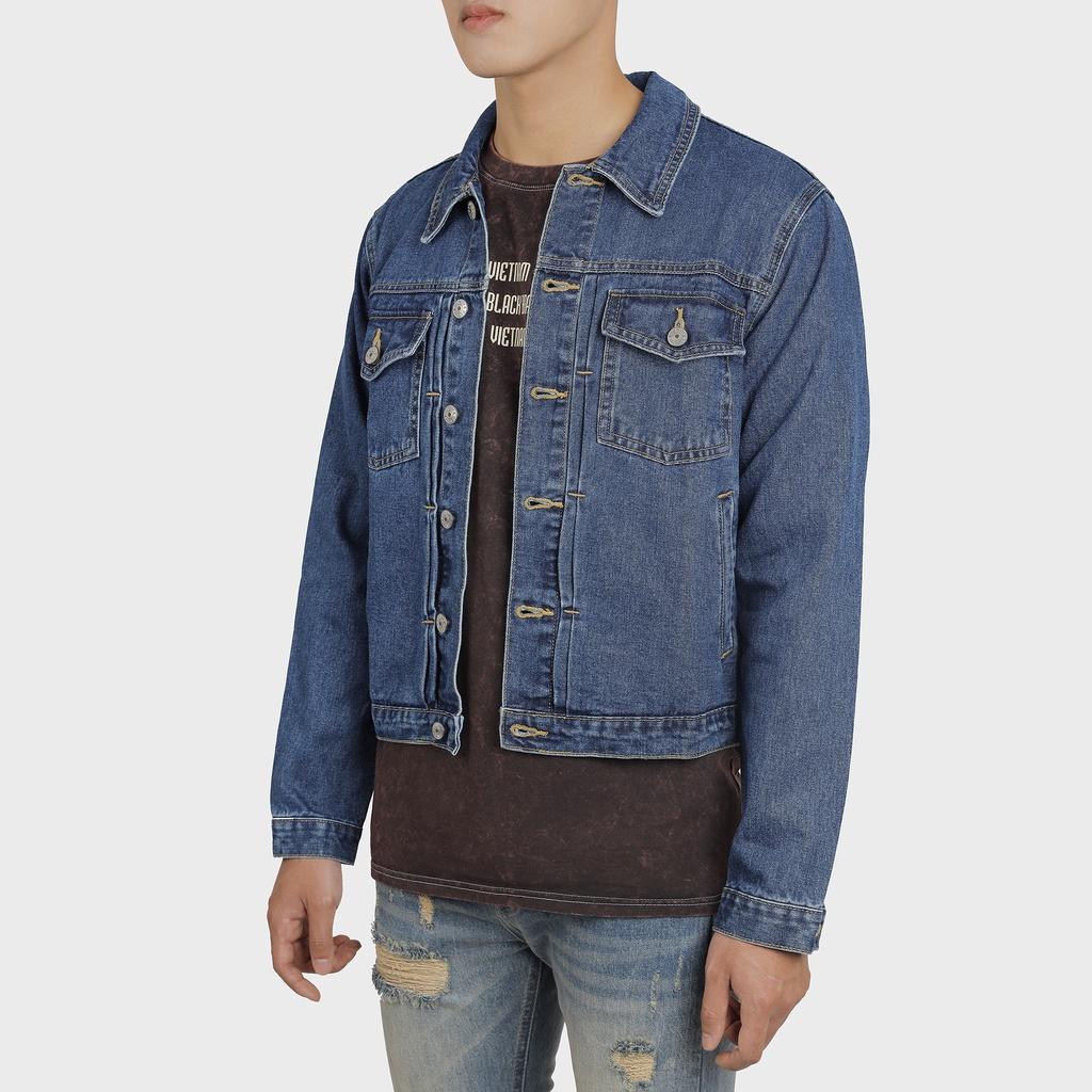Áo Khoác Jeans Nam Màu Xanh Chất Liệu Cao Cấp Không Phai Phong Cách Đường Phố Năng Động - TLB Vietnam