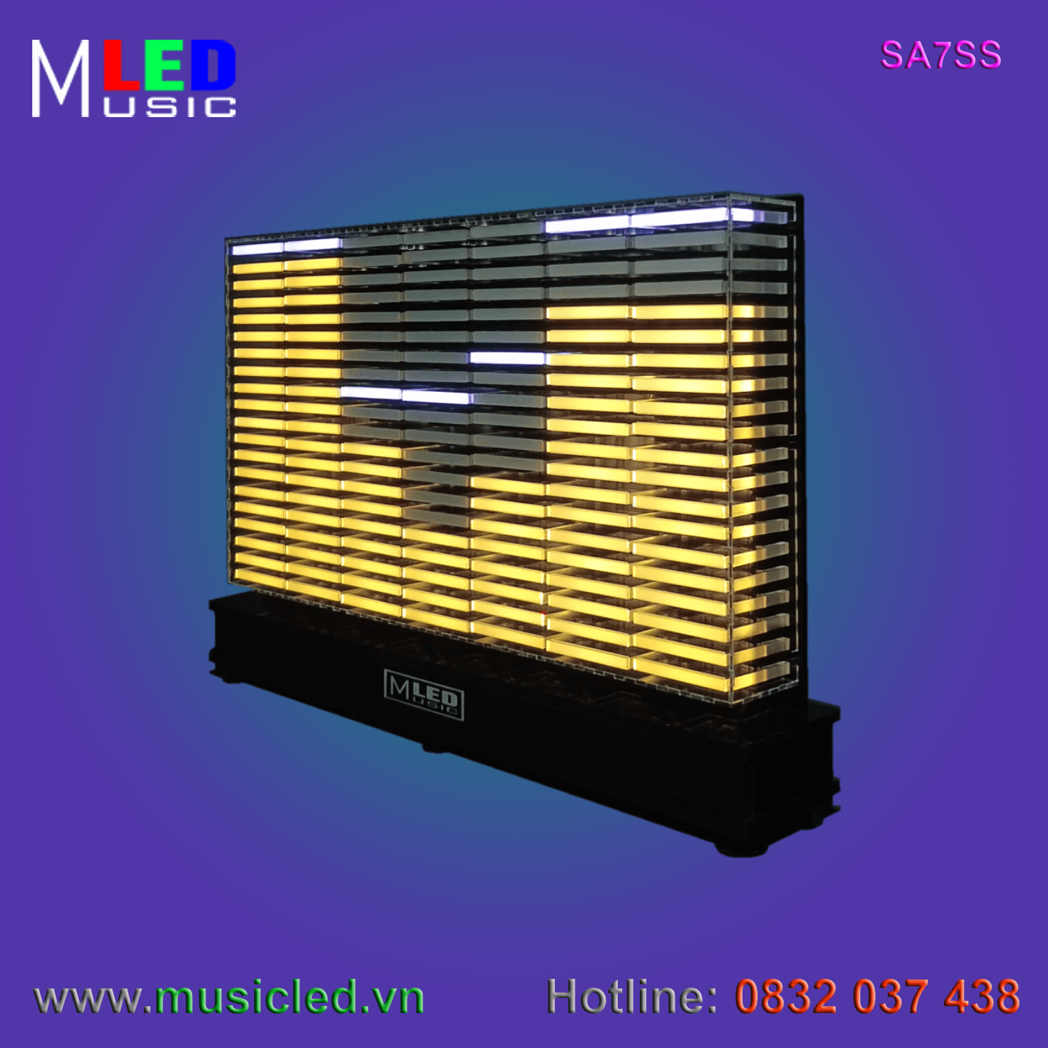 Dàn đèn Music LED nháy theo tần số nhạc 7 cột để bàn