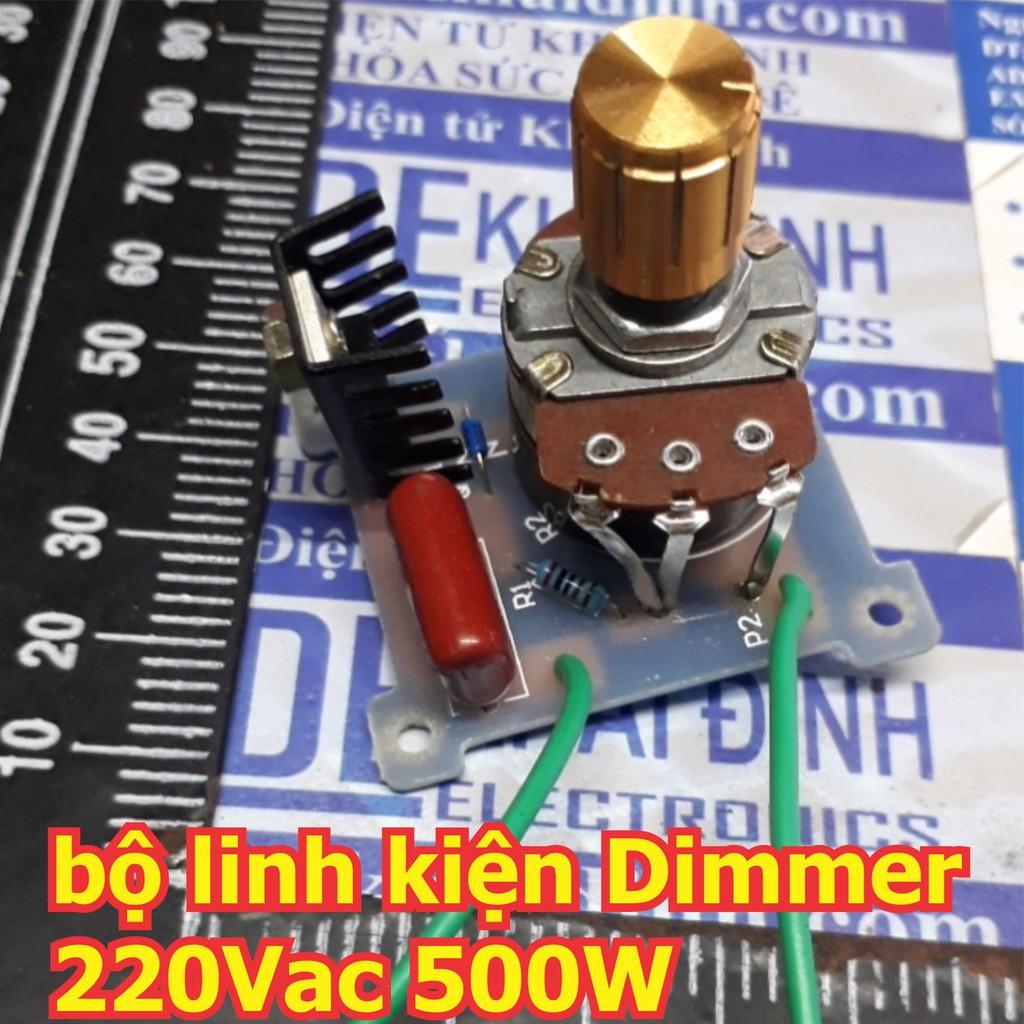 Bộ linh kiện module điều khiển Dimmer động cơ, bóng đèn sợi đốt... AC 220V 500W kde5340