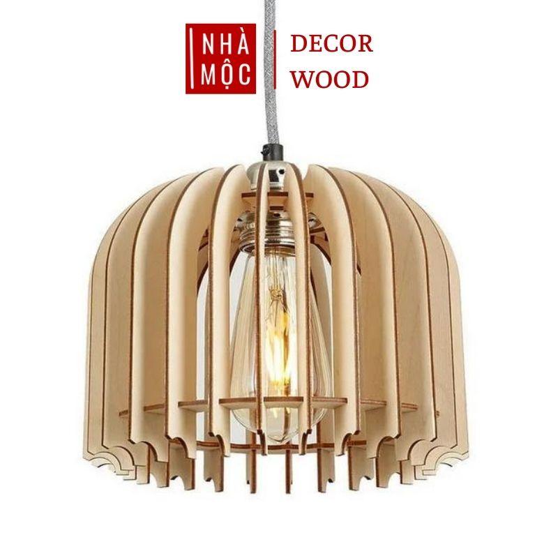 Đèn gỗ thả trần trang trí mẫu TT35