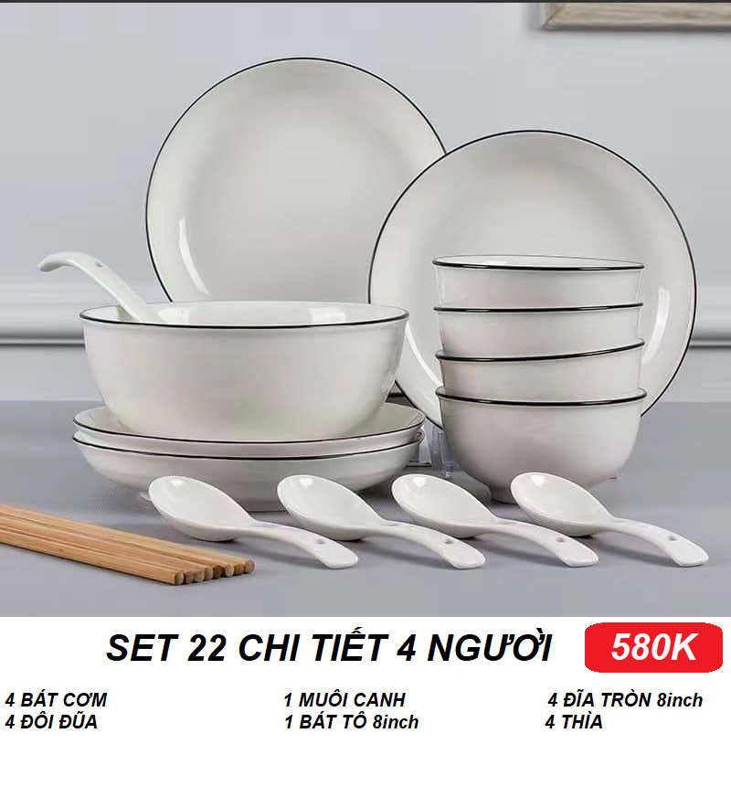 Set 22 chi tiết trắng viền đen phong cách Bắc Âu